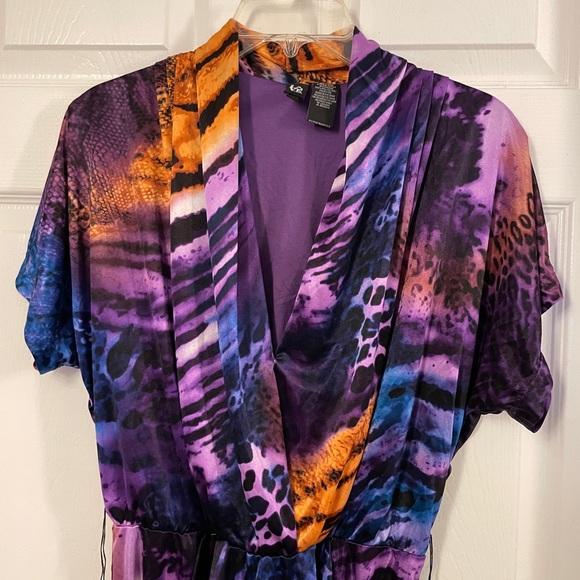 Purple Animal Print Dress. Size Small. - Picture 3 of 8